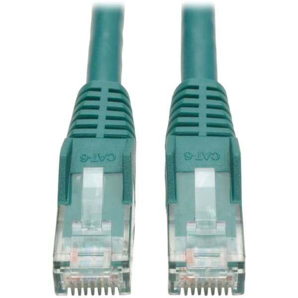 Eaton Tripp Lite Series Cat6 Gigabit Snagless Molded (UTP) Ethernet Cable (RJ45 M/M), PoE, Green, 3 ft. (0.91 m) - N201003GN