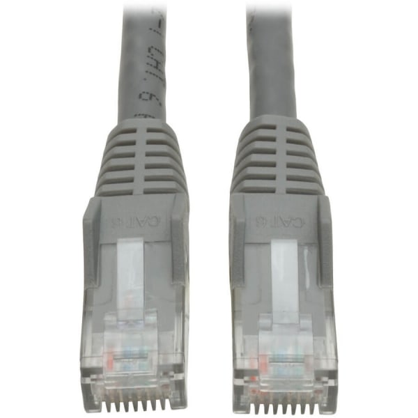 Eaton Tripp Lite Series Cat6 Gigabit Snagless Molded (UTP) Ethernet Cable (RJ45 M/M), PoE, Gray, 10 ft. (3.05 m) - N201010GY