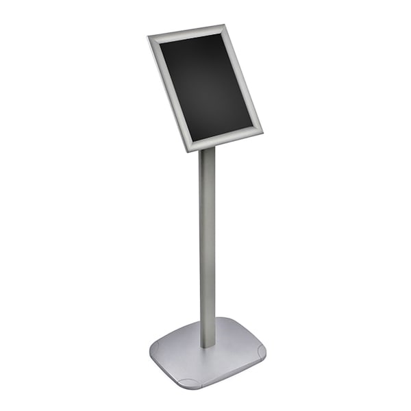 Azar Displays Floor Display, 8-1/2in x 11in, Silver