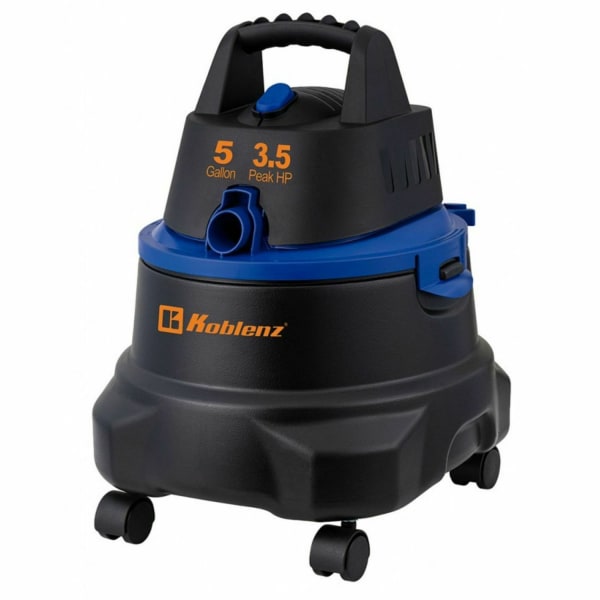 Koblenz 5-Gallon Corded Wet/Dry Vacuum, Black/Blue