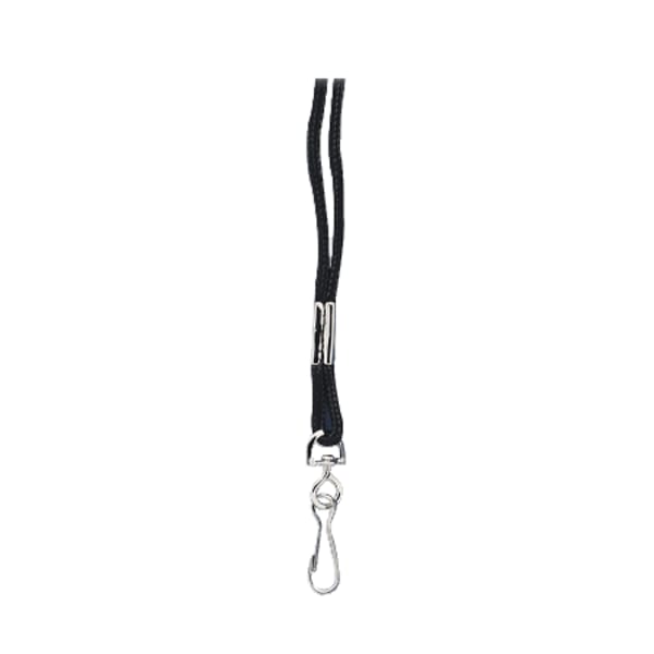 Baumgartens Round Lanyard, 36in, Black, Pack of 12
