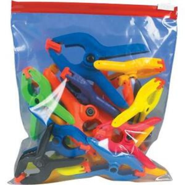Minigrip 2.7 Mil Slider Grip Reclosable Poly Bags, 8in x 7in, Clear, Case Of 250