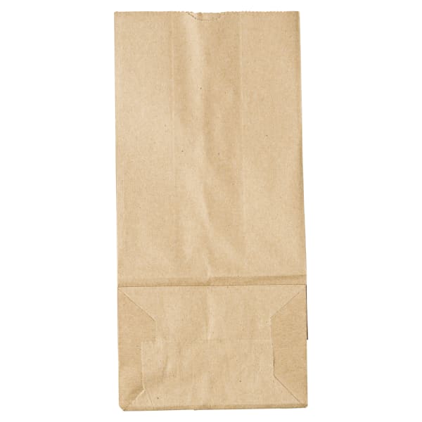 General Paper Grocery Bags, #5, 10 15/16inH x 5 1/4inW x 3 7/16inD, Kraft, Pack Of 500 Bags