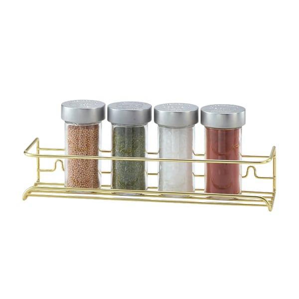 Better Houseware Chrome Spice Shelf, 2-1/4inH x 3inW x 11-1/4inD, Gold