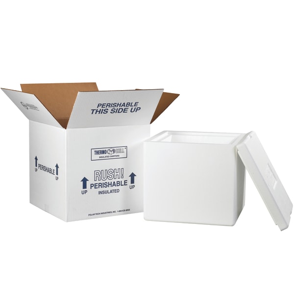 Partners Brand Brand Insulated Shipping Kit, 11 1/2inH x 12inW x 12inD, White
