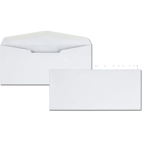 Quality Park Traditional Business Envelopes - Business - #10 - 4 1/8in Width x 9 1/2in Length - 24 lb - Gummed - Wove - 500 / Box - White