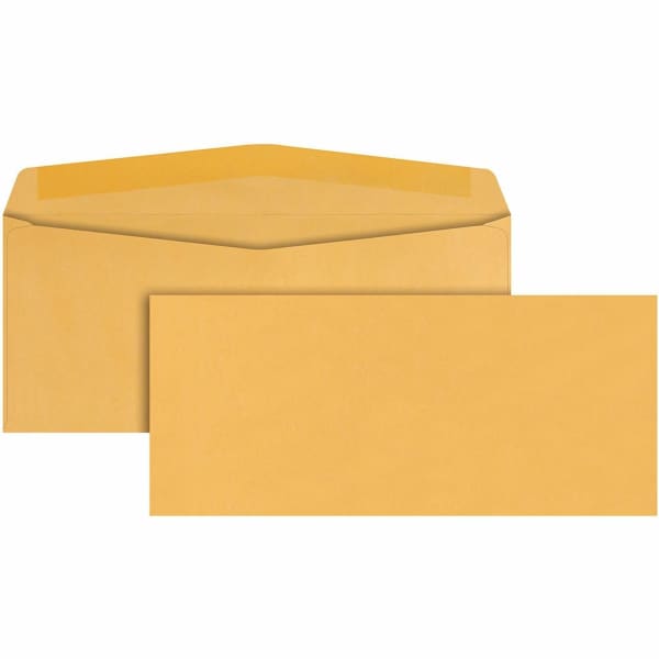 Quality Park Kraft Regular Business Envelopes - Business - #12 - 4 3/4in Width x 11in Length - 28 lb - Gummed - Kraft - 500 / Box - Kraft