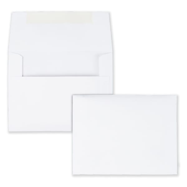 Quality Park Invitation Envelopes, 4 3/8in x 5 3/4in, Gummed Seal, White, Box Of 100