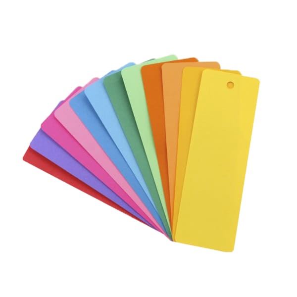 Hygloss Mighty Bright Blank Bookmarks, 2in x 6in, Assorted Bright Colors, Pack Of 500