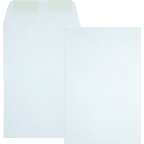 Quality Park Catalog Envelopes, Gummed Closure, 6in x 9in, White, Box Of 500