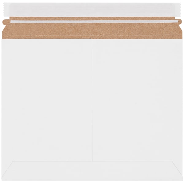Partners Brand Utility Stayflats Mailers 11 1/2in x 9in, White, Pack of 200