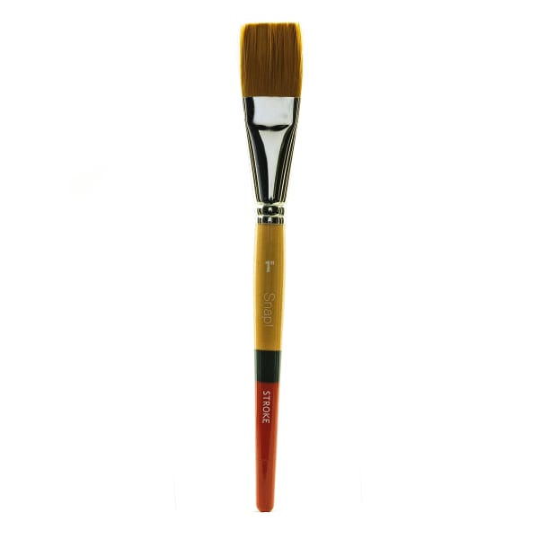 Princeton Snap Paint Brush, Series 9650, 1in, Stroke, Golden Taklon, Synthetic, Multicolor