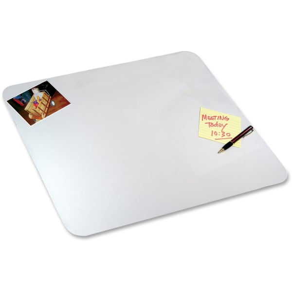 Artistic Eco-Clear Desk Pad With Antimicrobial  Protection, 19inH x 24inW, Frosted Clear