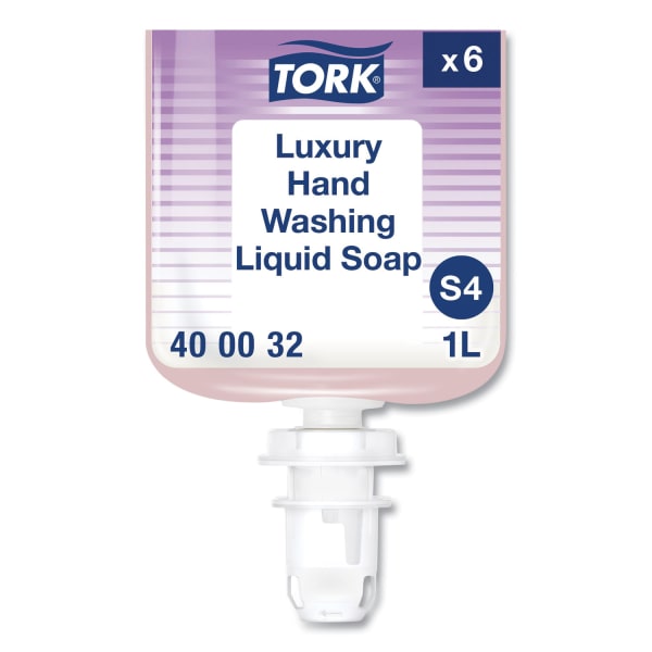 Tork Luxury Liquid Soap Refill, Soft Rose Scent, 1 L, 6/Carton
