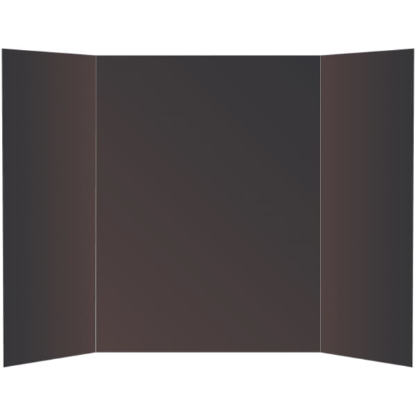 Office Depot Brand 2-Ply Tri-Fold Project Board, 36in x 48in, Black