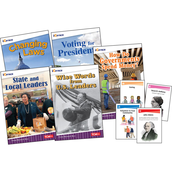 Teacher Created Materials iCivics: Leadership & Responsibility 5-Book Set & Game Cards, Grade 4