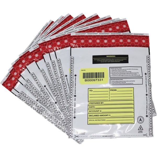Nadex Coins Deposit Bags, 9x12, Opaque, 100 Pack - 9in Width x 12in Length - Opaque - Film - Cash - 100 / Pack