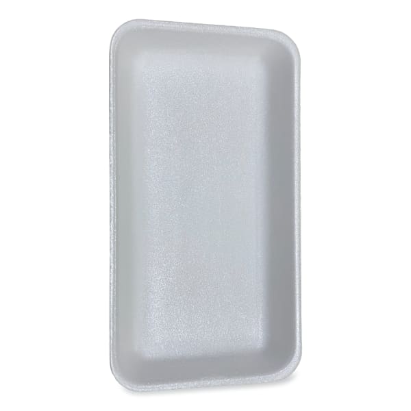 GEN Meat Trays, #15P, 1-3/8inH x 14-1/2inW x 7-15/16inD, White, Pack Of 200 Trays