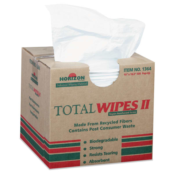 SKILCRAFT Total Wipes II Machinery Wiping Towels, 10in x 16-1/2in, Carton Of 400 Towels (AbilityOne 7920013701364)