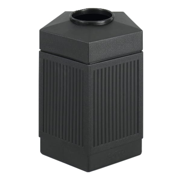 Safco Canmeleon Plastic Indoor/Outdoor Trash Receptacle, 45 Gallons, 31-1/2inH x 24inW x 23inD, Black