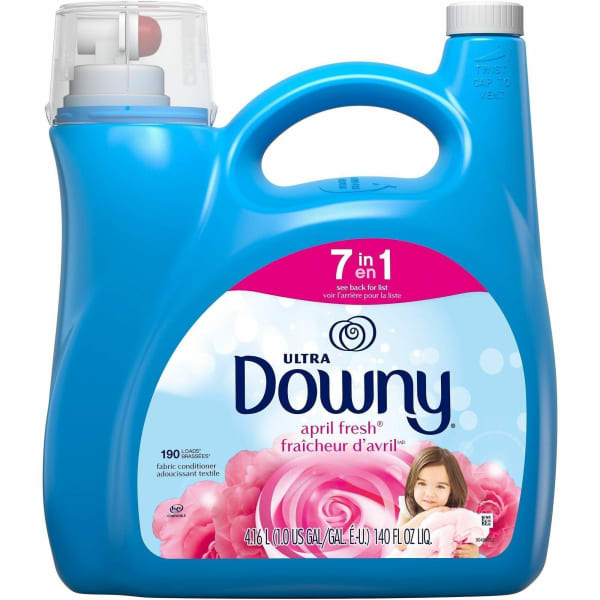 Downy Ultra Fabric Conditioner - 140 oz (8.75 lb) - April Fresh Scent - Anti-static, Easy to Use - Light Blue - 1 Bottle