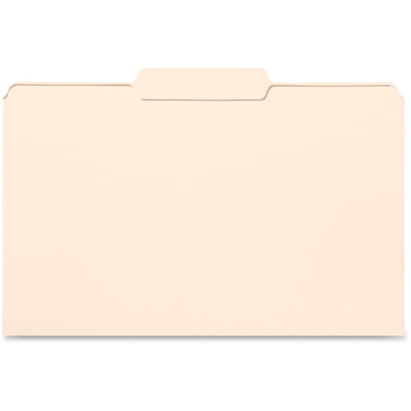 Business Source 1/3 Tab Cut Legal Top Tab File Folders - 8 1/2in x 14in - 3/4in Expansion - Stock - Manila - 100 / Box