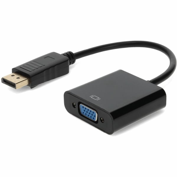 AddOn 5 Pack 8in DisplayPort to VGA Adapter Cable - DisplayPort cable - DisplayPort (M) to HD-15 (VGA) (F) - 7.9 in - black (pack of 5)