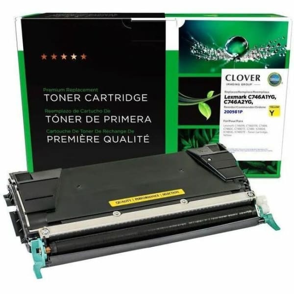 Office Depot Remanufactured Yellow Toner Cartridge Replacement For Lexmark C746, ODC746Y