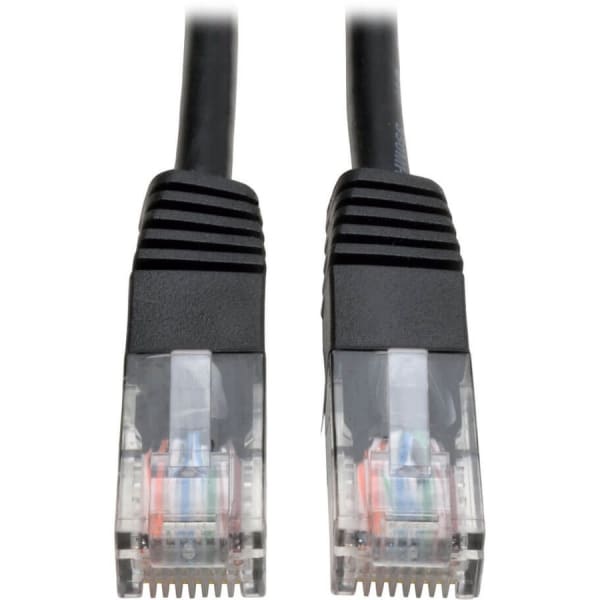 Eaton Tripp Lite Series Cat5e 350 MHz Molded (UTP) Ethernet Cable (RJ45 M/M), PoE - Black, 3 ft. (0.91 m) - N002003BK
