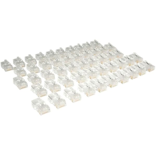 Tripp Lite Cat5e Cat5 RJ45 Modular In-Line Connectors Standard 50 Pack TAA - Network connector - RJ-45 (M) - CAT 5e - stranded (pack of 50)