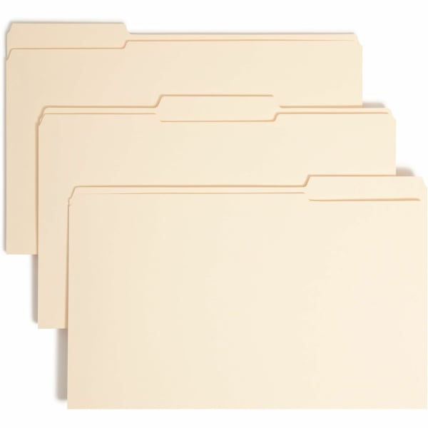 Smead 2-Ply Manila Fastener Folders, Legal Size, Box Of 50