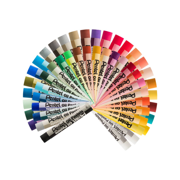 Pentel Oil Pastel Set With Carrying Case, Assorted