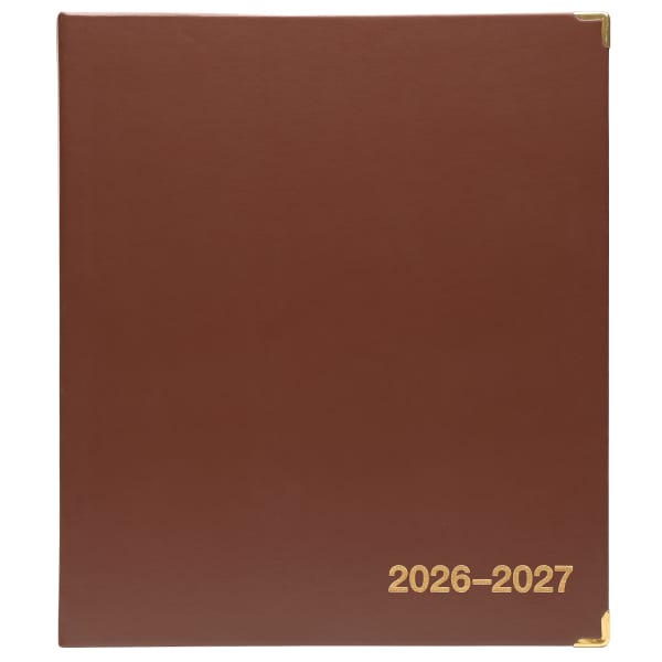 2026-2027 Excello Brands Monthly Academic Year Executive Planner, 8-1/2in x 11in, Brown, June To July, Total Qty 1