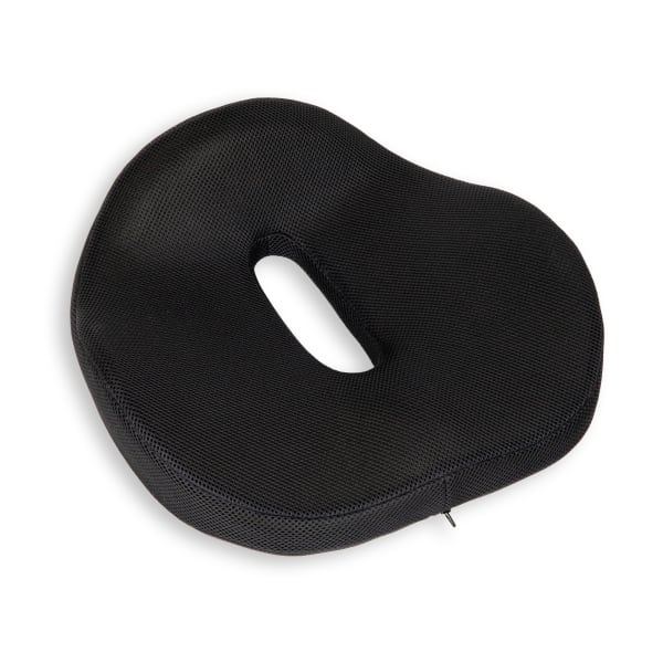 Mind Reader Donut Pillow With Air-Cloud Technology, 4-1/2inH x 16inW x 16inD, Black