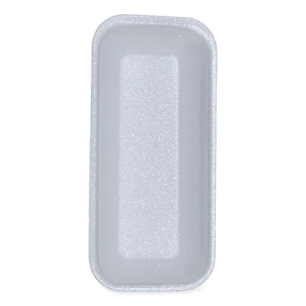 GEN Meat Trays, #1.5, 1-1/8inH x 8-7/16inW x 4inD, White, Pack Of 1,000 Trays