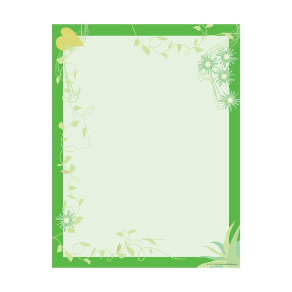 Barker Creek Computer Paper, 8 1/2in x 11in, Go Green, Pack Of 50 Sheets