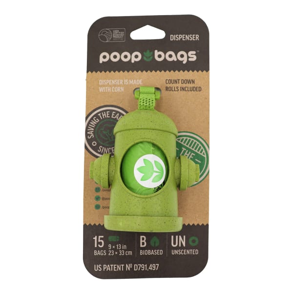 The Original Poop Bags Hydrant Dispenser, Green