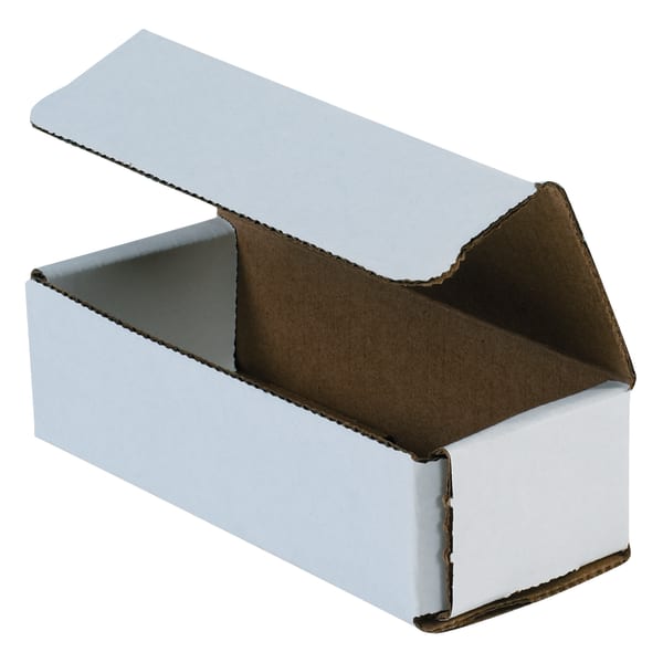Partners Brand Corrugated Mailers 9in x 6in x 2in, White, Bundle of 50