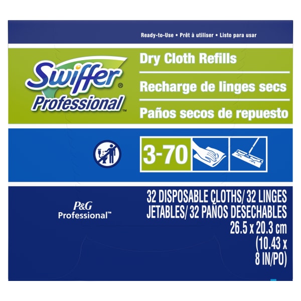 Swiffer Professional Regular Dry Cloth Sweeping Pad Refills for Swiffer Sweeper (32 Refills per Box)