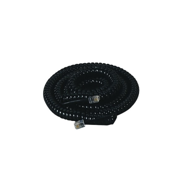 Softalk Coiled Phone Cords With Twisstop, Black