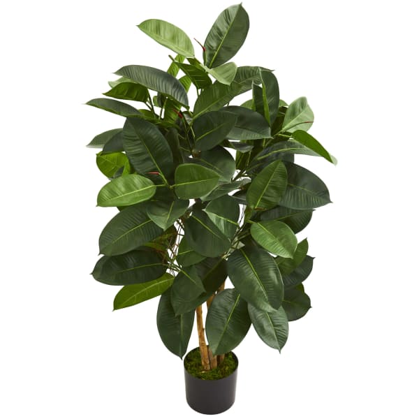 Nearly Natural Oak Ficus 48inH Artificial Tree With Pot, 48inH x 22inW x 22inD, Green