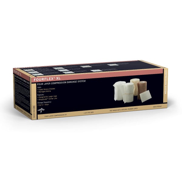 Medline Fourflex Multi-Layer Compression System, Pack Of 8