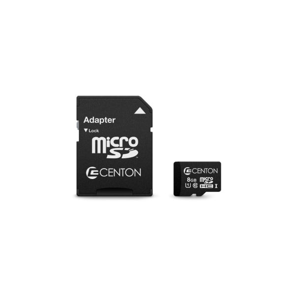 Centon microSD Memory Cards, 8GB, S1-MSDHU1-8G