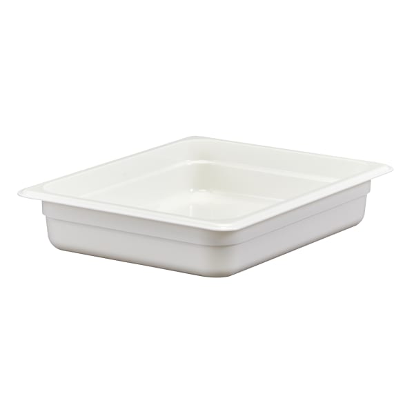 Cambro Camwear GN 1/2 Size 2in Food Pans, 2inH x 10-1/2inW 12-3/4inD, White, Set Of 6 Pans