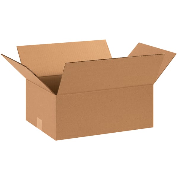 Partners Brand Corrugated Boxes, 15in x 11in x 6in, Kraft, Pack Of 25