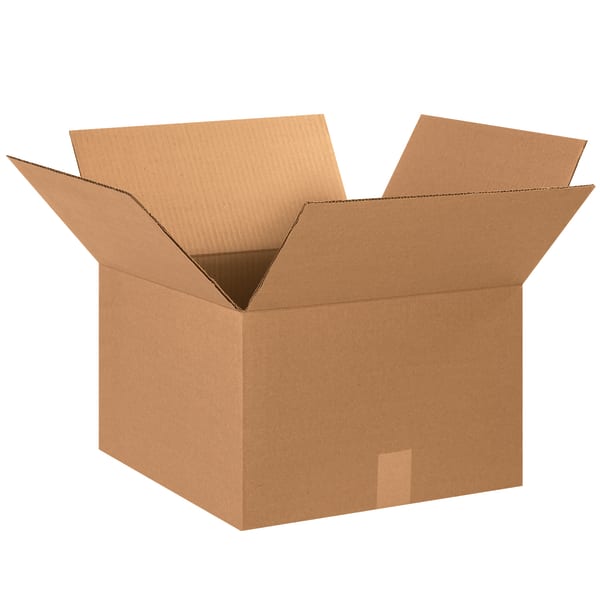 Partners Brand Corrugated Boxes, 15in x 15in x 10in, Kraft, Pack Of 20
