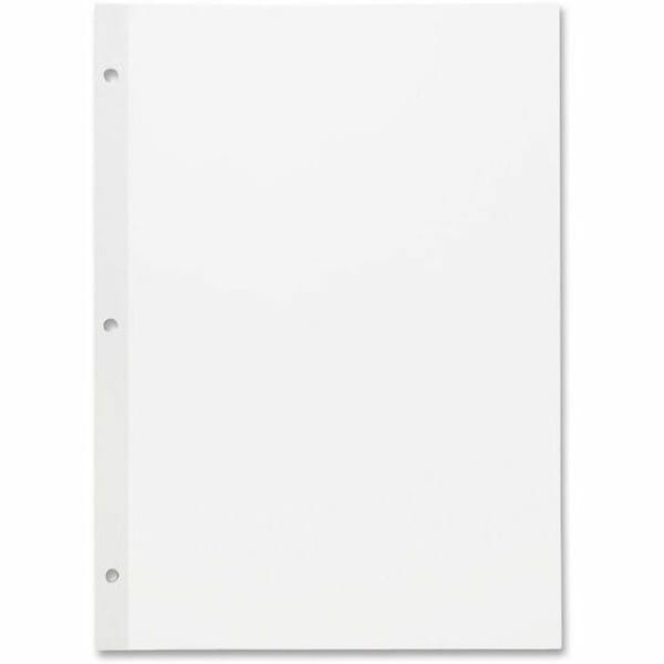 Sparco Mylar Reinforced Edge Filler Paper, 8 1/2in x 11in, Unruled, White, Pack Of 100 Sheets