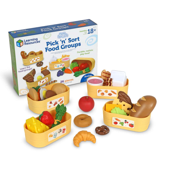 Learning Resources New Sprouts Pick "n Sort Food Groups, 26 Pieces