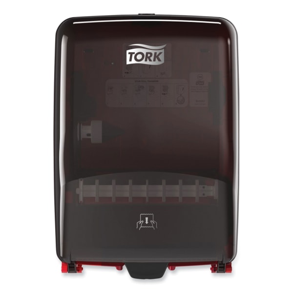 Tork Washstation Dispenser, 12.56 x 10.57 x 18.09, Red/Smoke