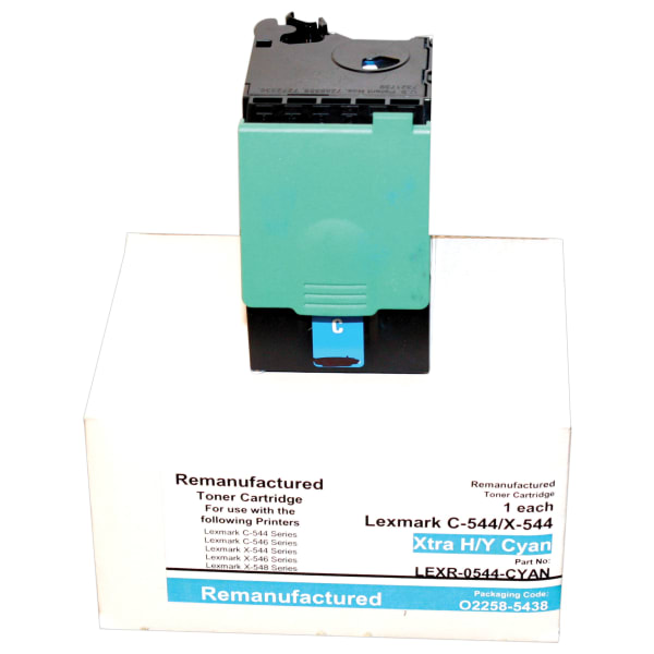 M&A Global Remanufactured Cyan High Yield Toner Cartridge Replacement For Lexmark C544X2CG, C544X2CG-CMA